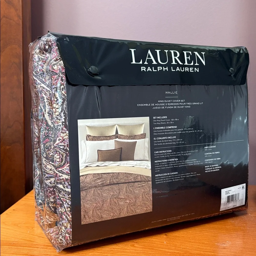 LAUREN Ralph Lauren King Duvet Cover Set - HALLIE - Paisley - brand new